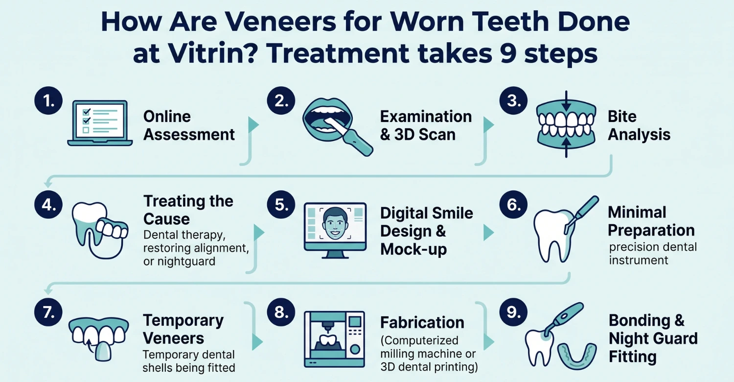Veneers for Worn Teeth infographic